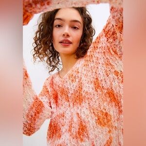 Pilcro Tie Dye Coral Cotton Sweater ☀️